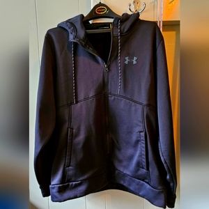 UNDER ARMOUR mens black zip up jacket. LIKE NEW!